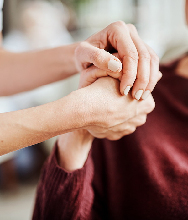 Kindness can change someone's life Women speaking during physical therapy