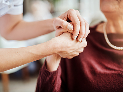 Kindness can change someone's life Women speaking during physical therapy